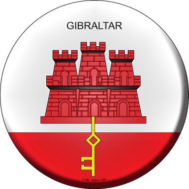 Gibraltar Country Novelty Metal Circular Sign