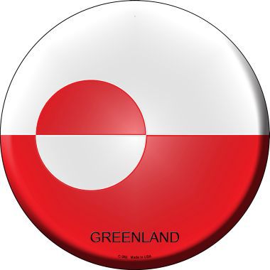 Greenland Country Novelty Metal Circular Sign