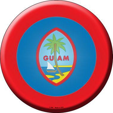 Guam Country Novelty Metal Circular Sign