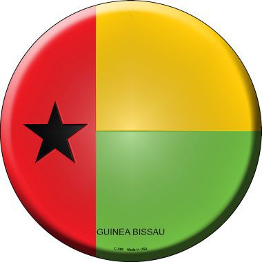 Guinea Bissau Country Novelty Metal Circular Sign
