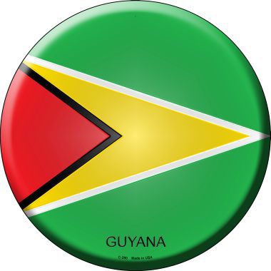 Guyana Country Novelty Metal Circular Sign