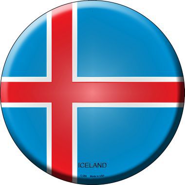 Iceland Country Novelty Metal Circular Sign