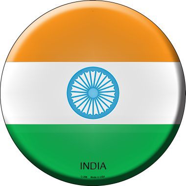 India Country Novelty Metal Circular Sign