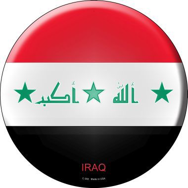 Iraq Country Novelty Metal Circular Sign