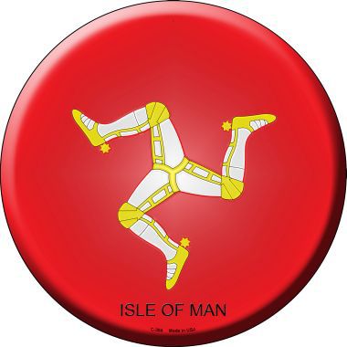 Isle Of Man Country Novelty Metal Circular Sign