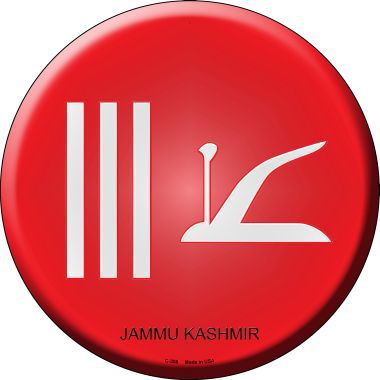 Jammu Kashmir Country Novelty Metal Circular Sign