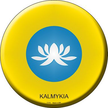 Kalmykia Country Novelty Metal Circular Sign