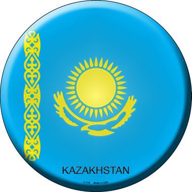 Kazakhstan Country Novelty Metal Circular Sign