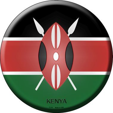 Kenya Country Novelty Metal Circular Sign