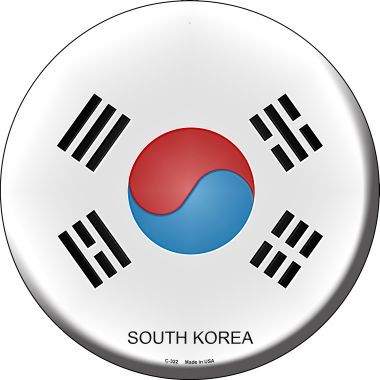South Korea Country Novelty Metal Circular Sign