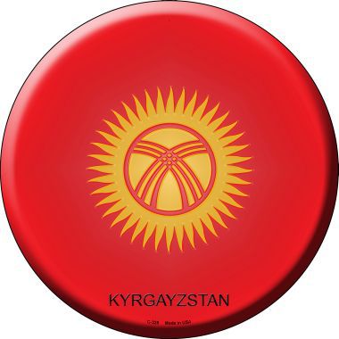 Kyrgayzstan Country Novelty Metal Circular Sign