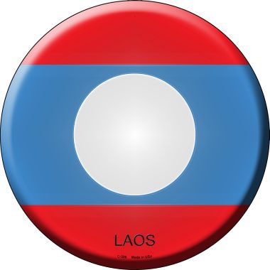 Laos Country Novelty Metal Circular Sign