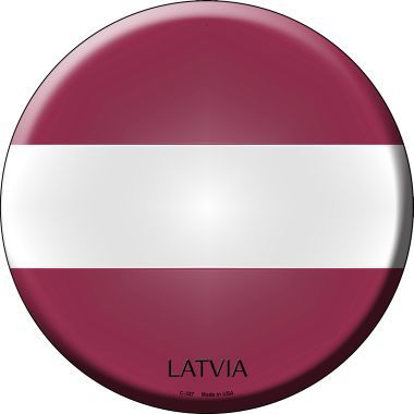 Latvia Country Novelty Metal Circular Sign