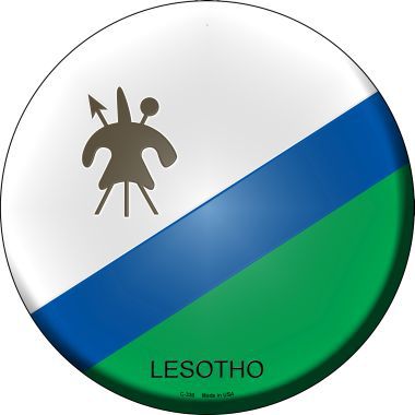 Lesotho Country Novelty Metal Circular Sign