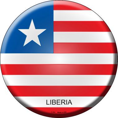 Liberia Country Novelty Metal Circular Sign