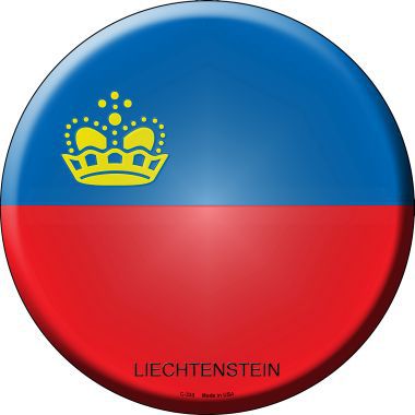 Liechtenstein Country Novelty Metal Circular Sign