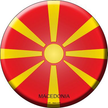 Macedonia Country Novelty Metal Circular Sign