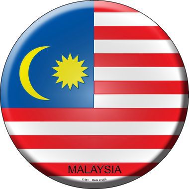 Malaysia Country Novelty Metal Circular Sign