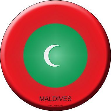 Maldives Country Novelty Metal Circular Sign