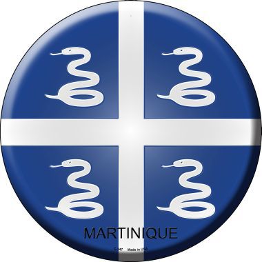 Martinique Country Novelty Metal Circular Sign