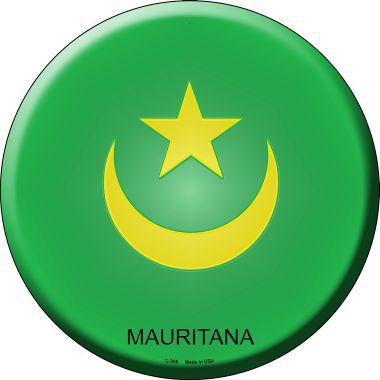 Mauritana Country Novelty Metal Circular Sign