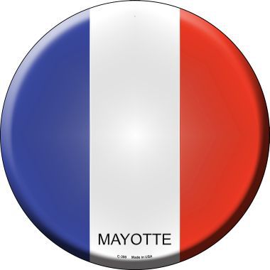 Mayotte Country Novelty Metal Circular Sign