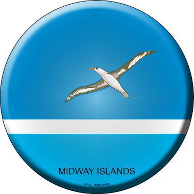 Midway Islands Country Novelty Metal Circular Sign