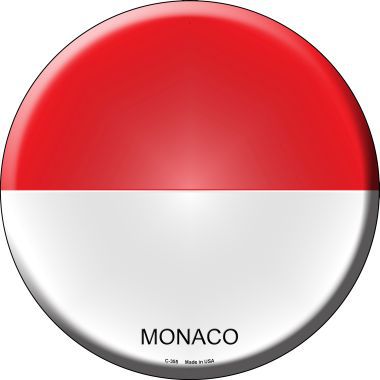 Monaco Country Novelty Metal Circular Sign