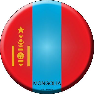 Mongolia Country Novelty Metal Circular Sign
