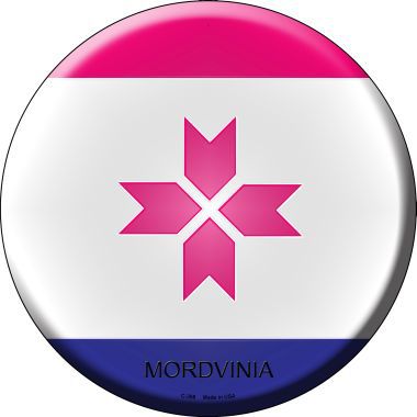 Mordvinia Country Novelty Metal Circular Sign