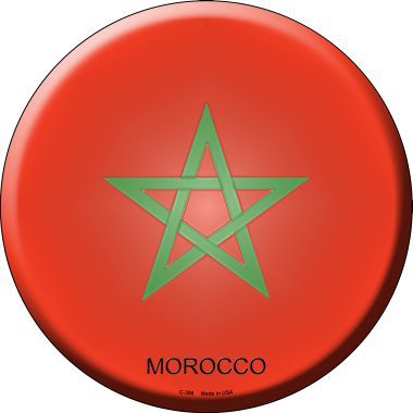 Morocco Country Novelty Metal Circular Sign