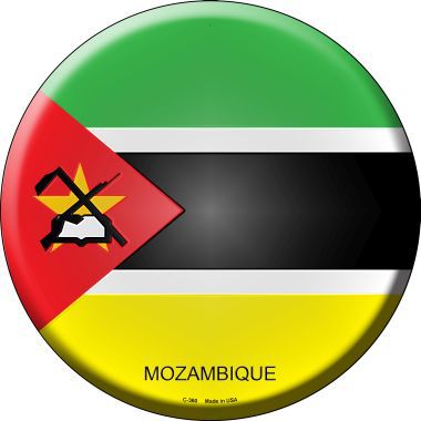 Mazambique Country Novelty Metal Circular Sign