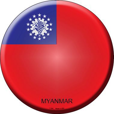 Myanmar Country Novelty Metal Circular Sign