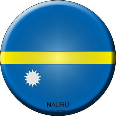 Nauru Country Novelty Metal Circular Sign
