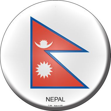 Nepal Country Novelty Metal Circular Sign
