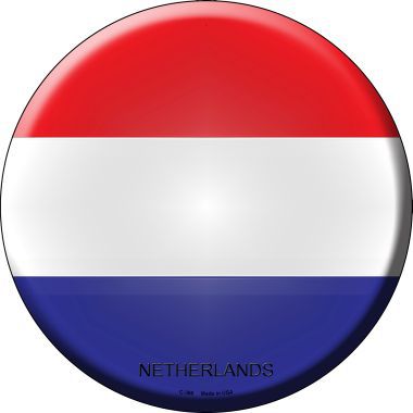 Netherlands Country Novelty Metal Circular Sign