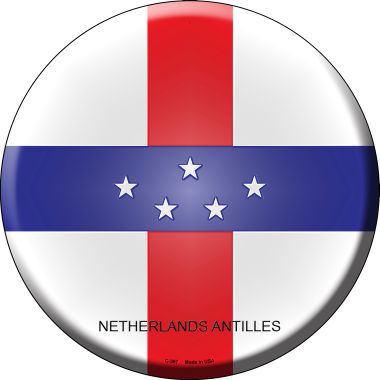 Netherlands Artilles Country Novelty Metal Circular Sign