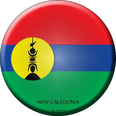New Caledonia Country Novelty Metal Circular Sign