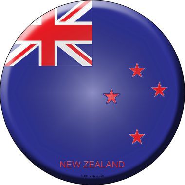 New Zealand Country Novelty Metal Circular Sign