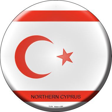 Northern Cyprus Country Novelty Metal Circular Sign