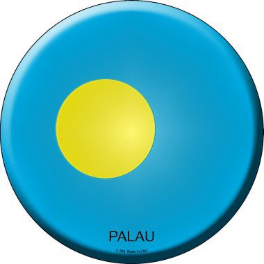 Palau Country Novelty Metal Circular Sign
