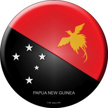 Papua New Guinea Country Novelty Metal Circular Sign