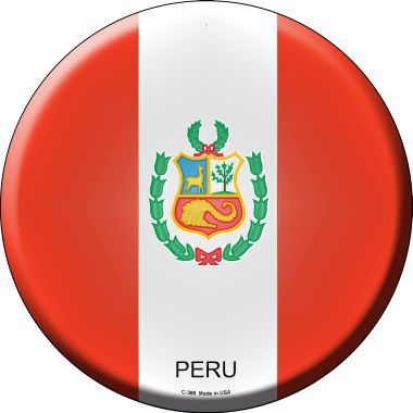 Peru Country Novelty Metal Circular Sign