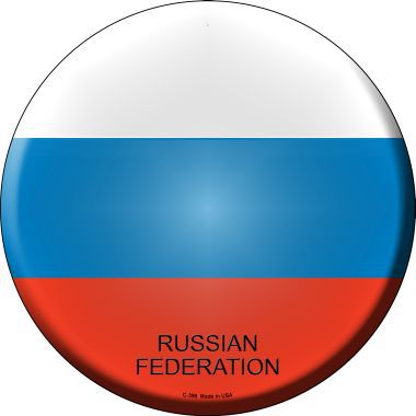 Russian Federation Country Novelty Metal Circular Sign C-396
