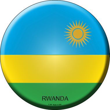 Rwanda Country Novelty Metal Circular Sign