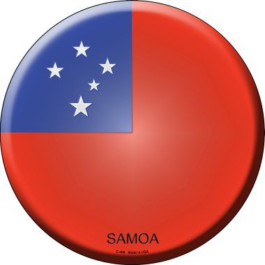 Samoa Country Novelty Metal Circular Sign