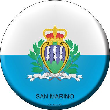 San Marino Country Novelty Metal Circular Sign