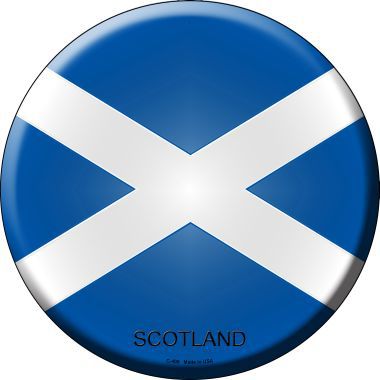 Scotland Country Novelty Metal Circular Sign