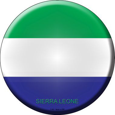 Sierra Leone Country Novelty Metal Circular Sign