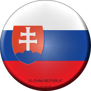 Slovak Republic Country Novelty Metal Circular Sign